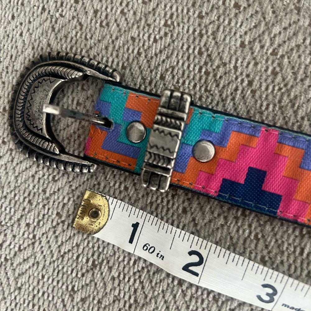 Vintage novo Colorful Striped Women's Belt - Picture 4 of 8